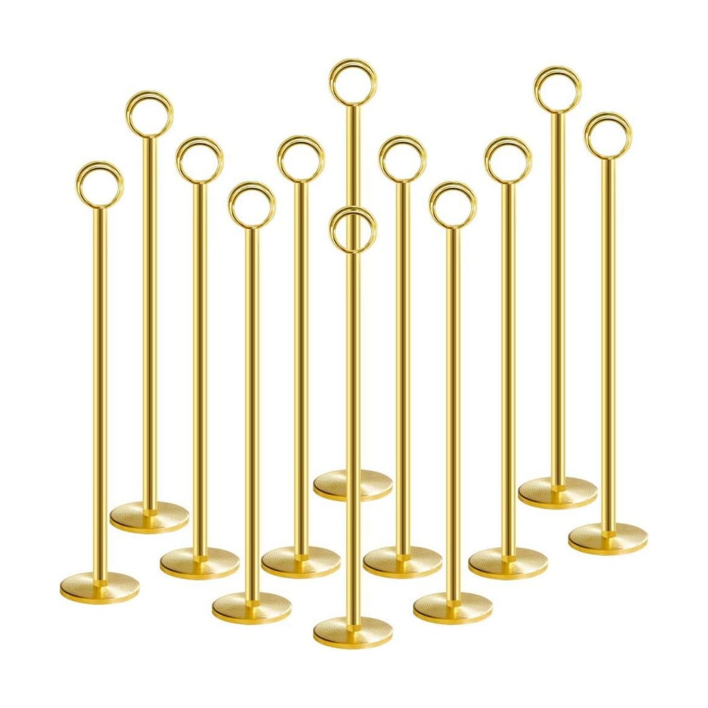 Urban Deco 12PK Table Number Holders Place Card Holders 12 Inch Table Card Holders Steel Card Holders for Photos, Food