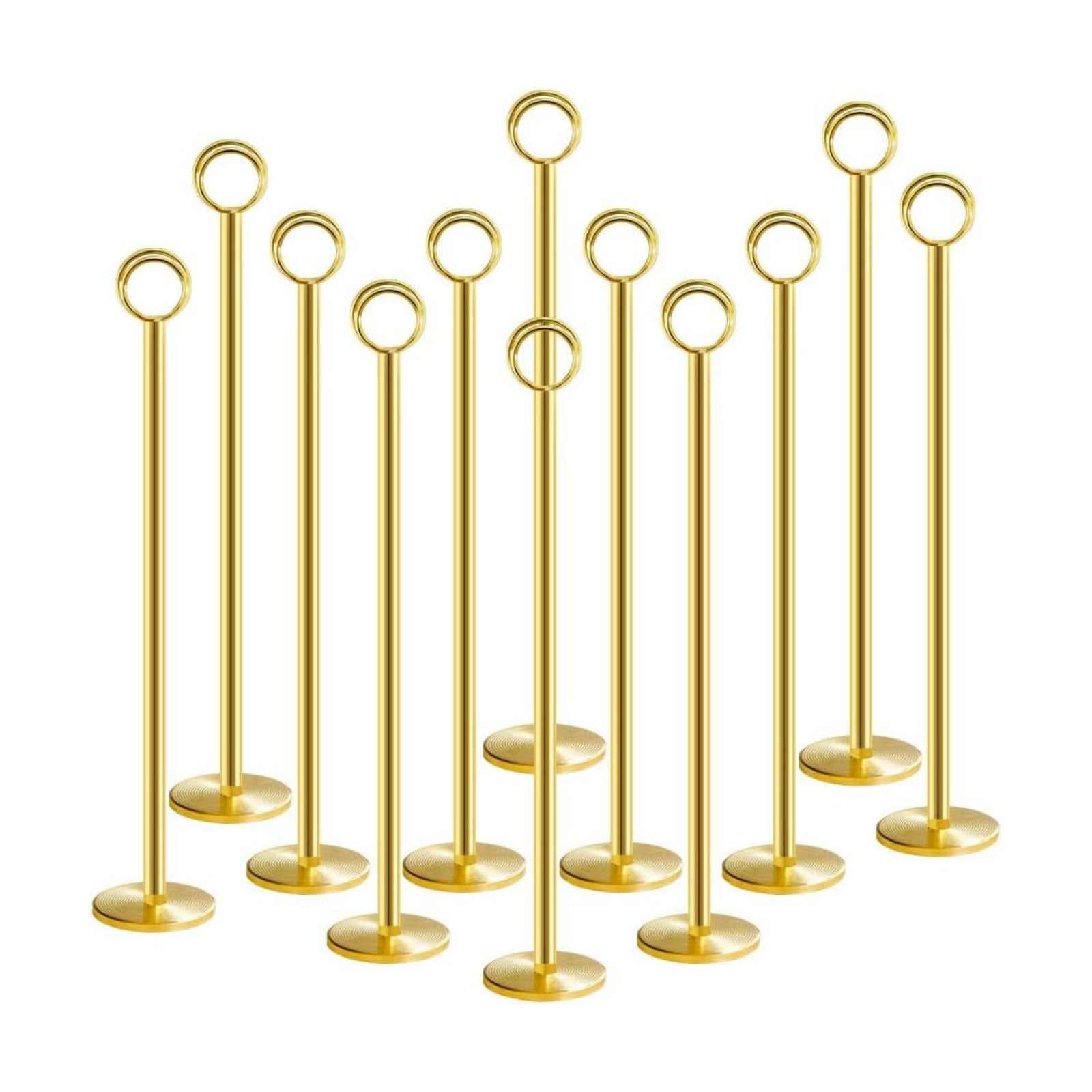 Urban Deco 12PK Table Number Holders Place Card Holders 12 Inch Table Card Holders Steel Card Holders for Photos, Food