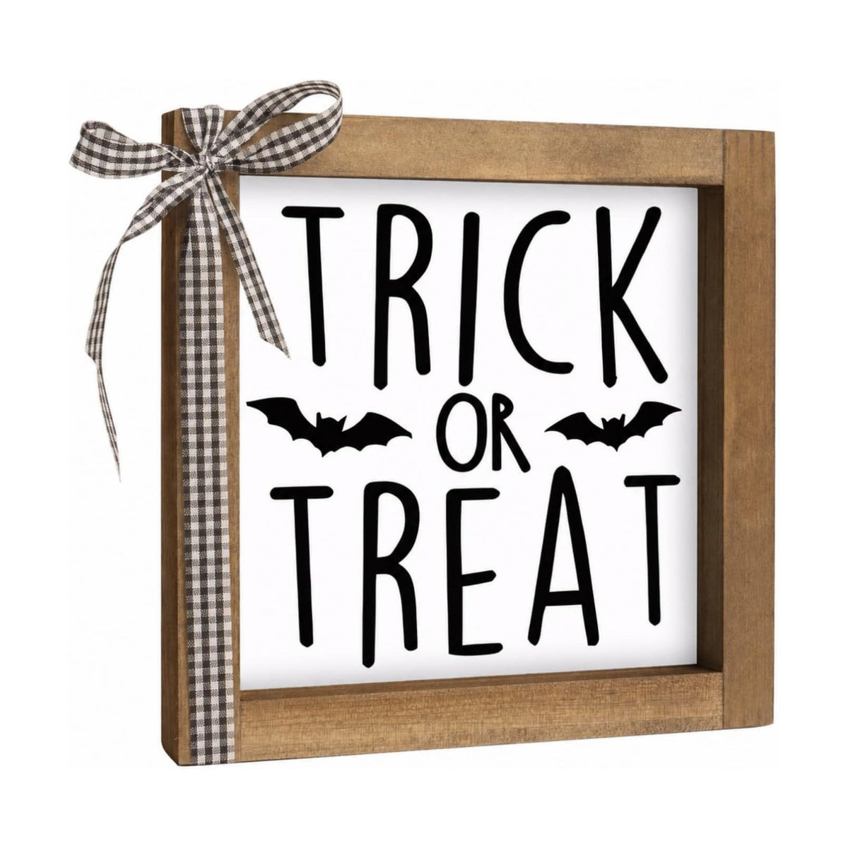 Trick or Treat Sign Halloween Wall Table Shelf Desk Home Decor