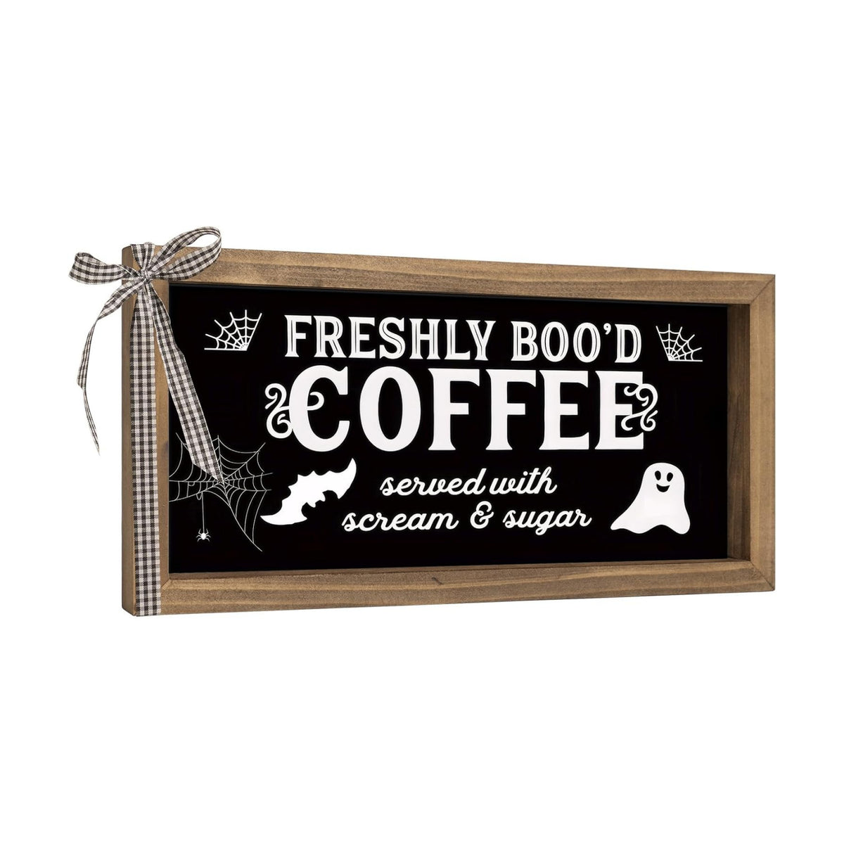 Halloween Coffee Bar Decor Freshly Booed Coffee Sign Wall Table