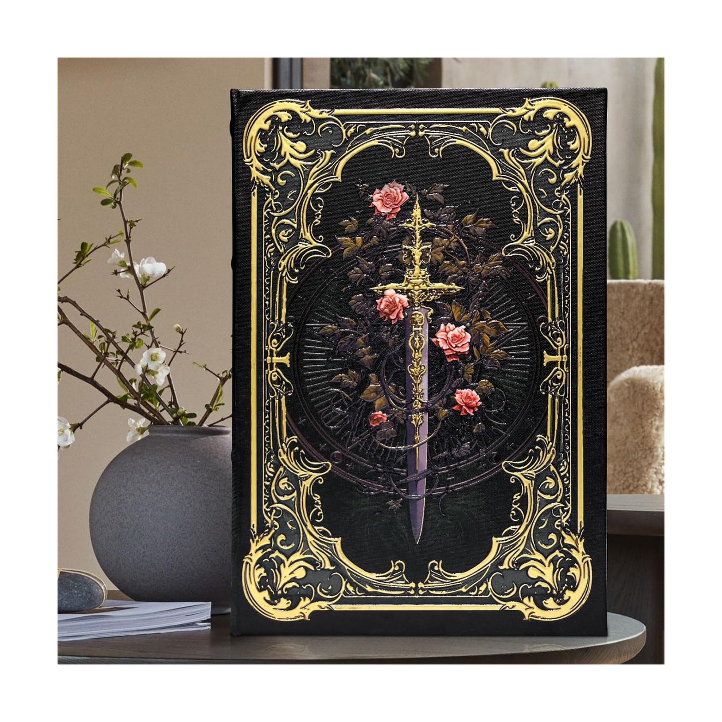 Remote Control Holder / Classic Black Floral