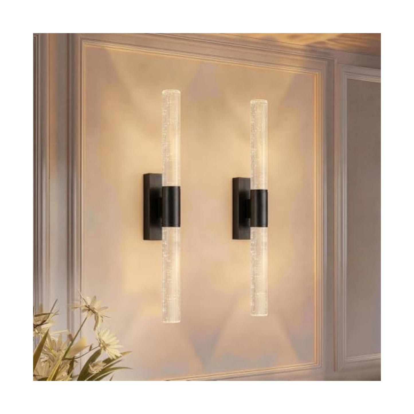 camuucci Battery Operated Wall Sconces Set of 2, Rechargeable Wall Lights