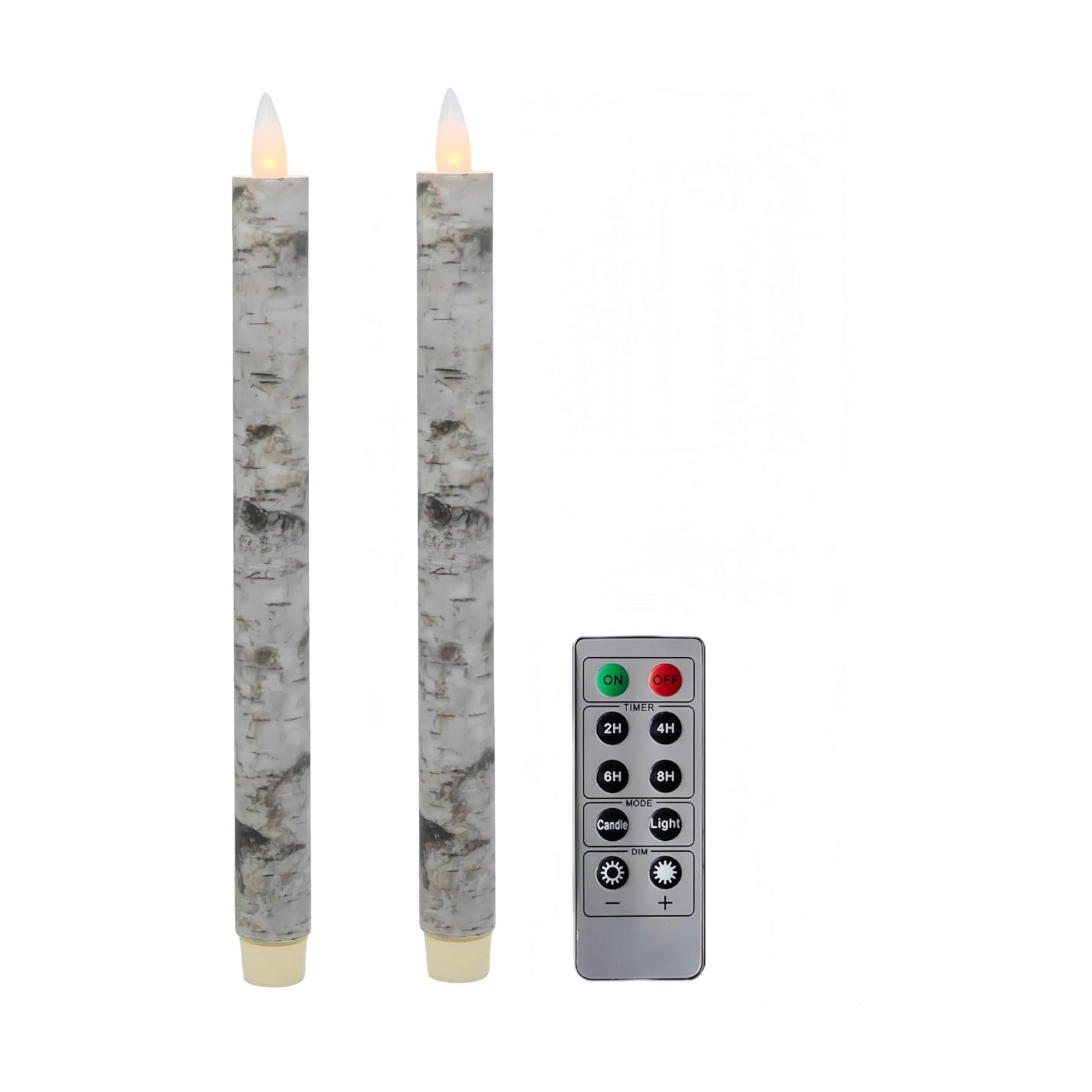 Flameless Taper Candles Flickering with Remote and Timer, 3D Moving Flame Taper Candle Battery Operated to 400 Hours, 9