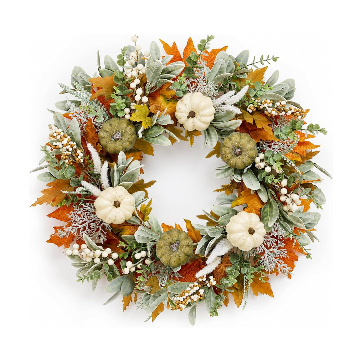 Fall Wreaths for Front Door, Farmhouse Thanksgiving Door Wreath Fall Decor
