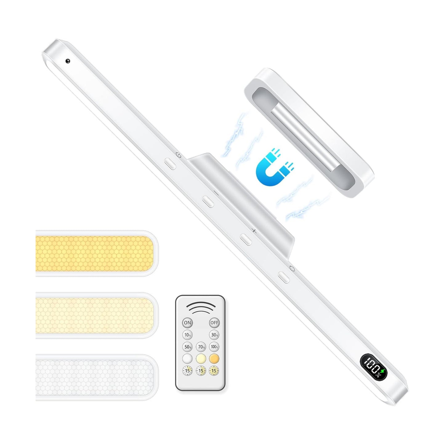 WILLED 5W Led Light Bar with Remote Control, 2500mah Eye-Friendly Vanity Lights Stick On, 3 Color Temperatures Mirror