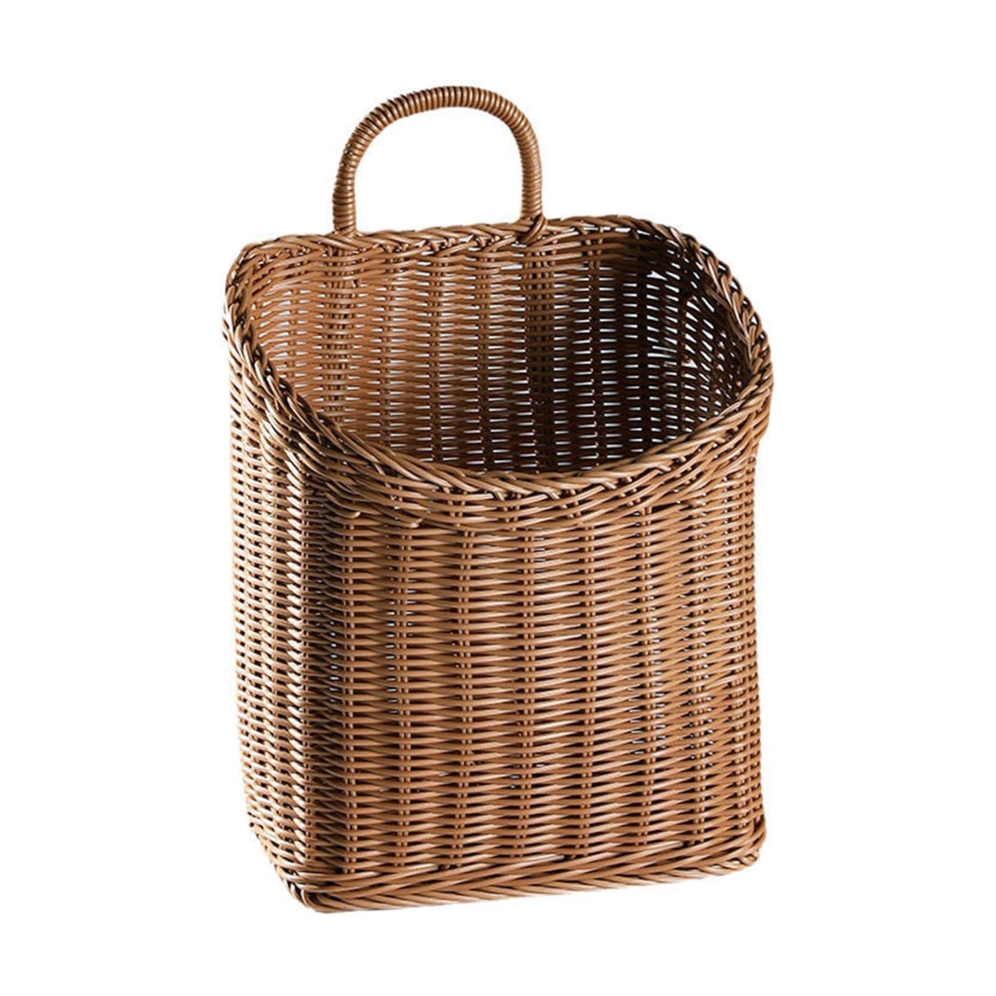 Woven Hanging Wicker Basket for Door / Brown
