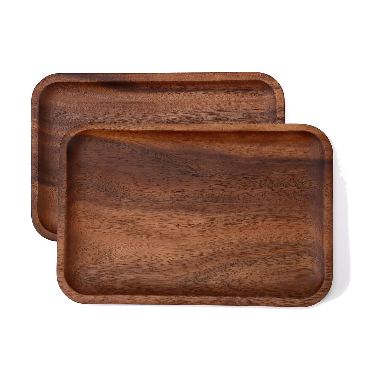 Serving Wood Valet Tray for Men Women / Set of 2