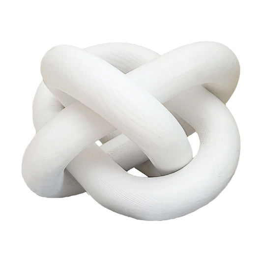 Wooden Knot Decor / White