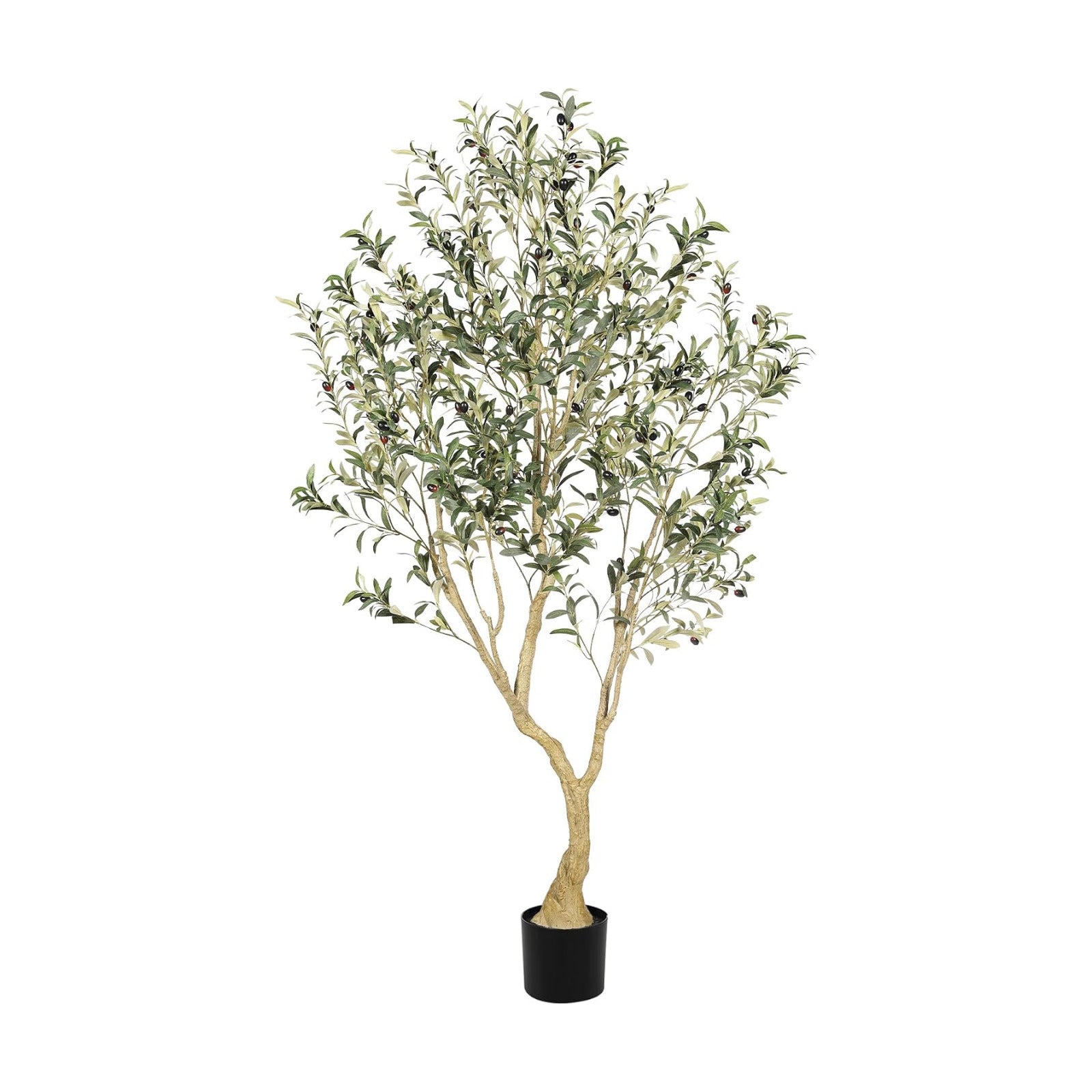 LYERSE Olive Tree 6ft with Large Olive Branches and Lifelike Fruits
