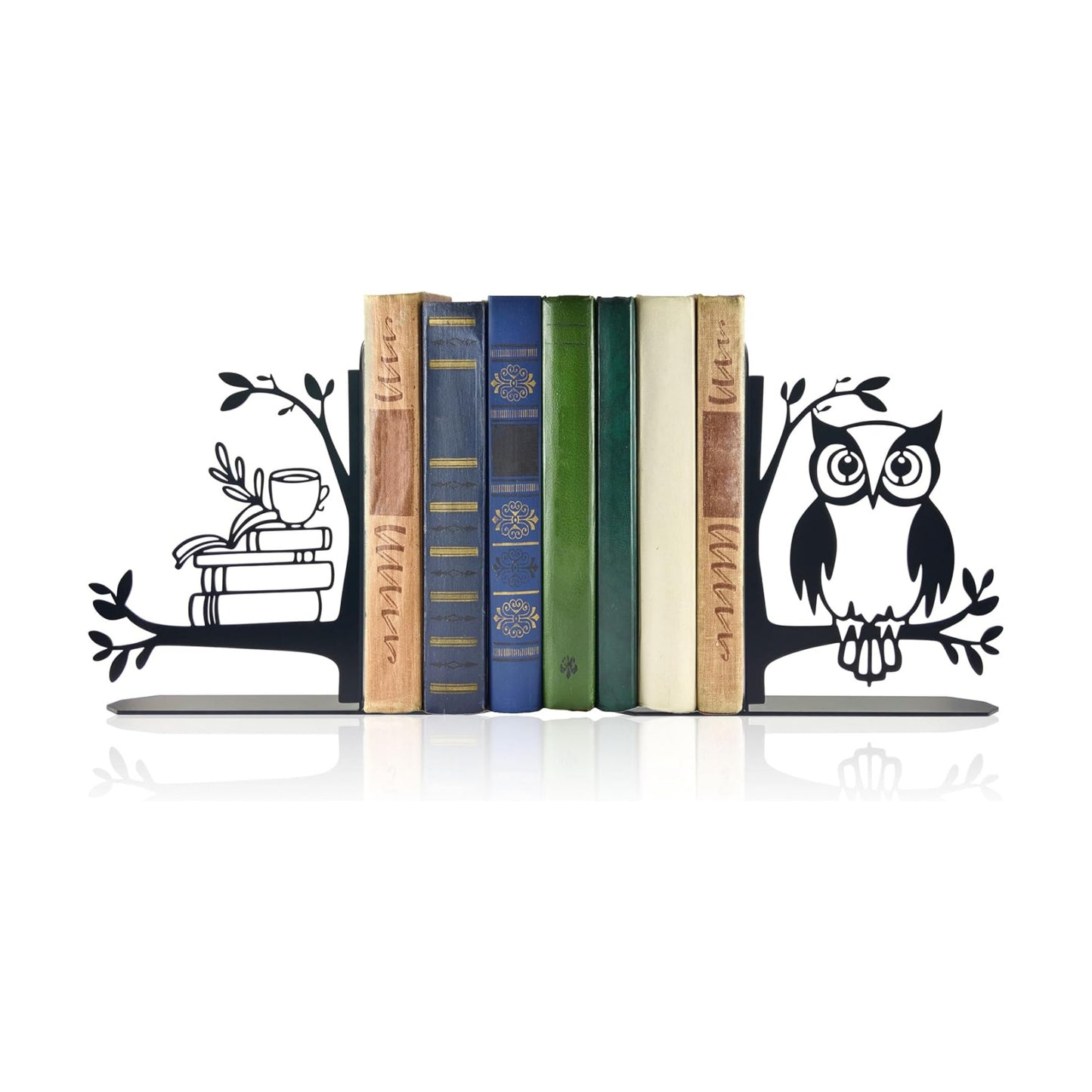 Owl and Books Metal Bookends Owl Book Ends