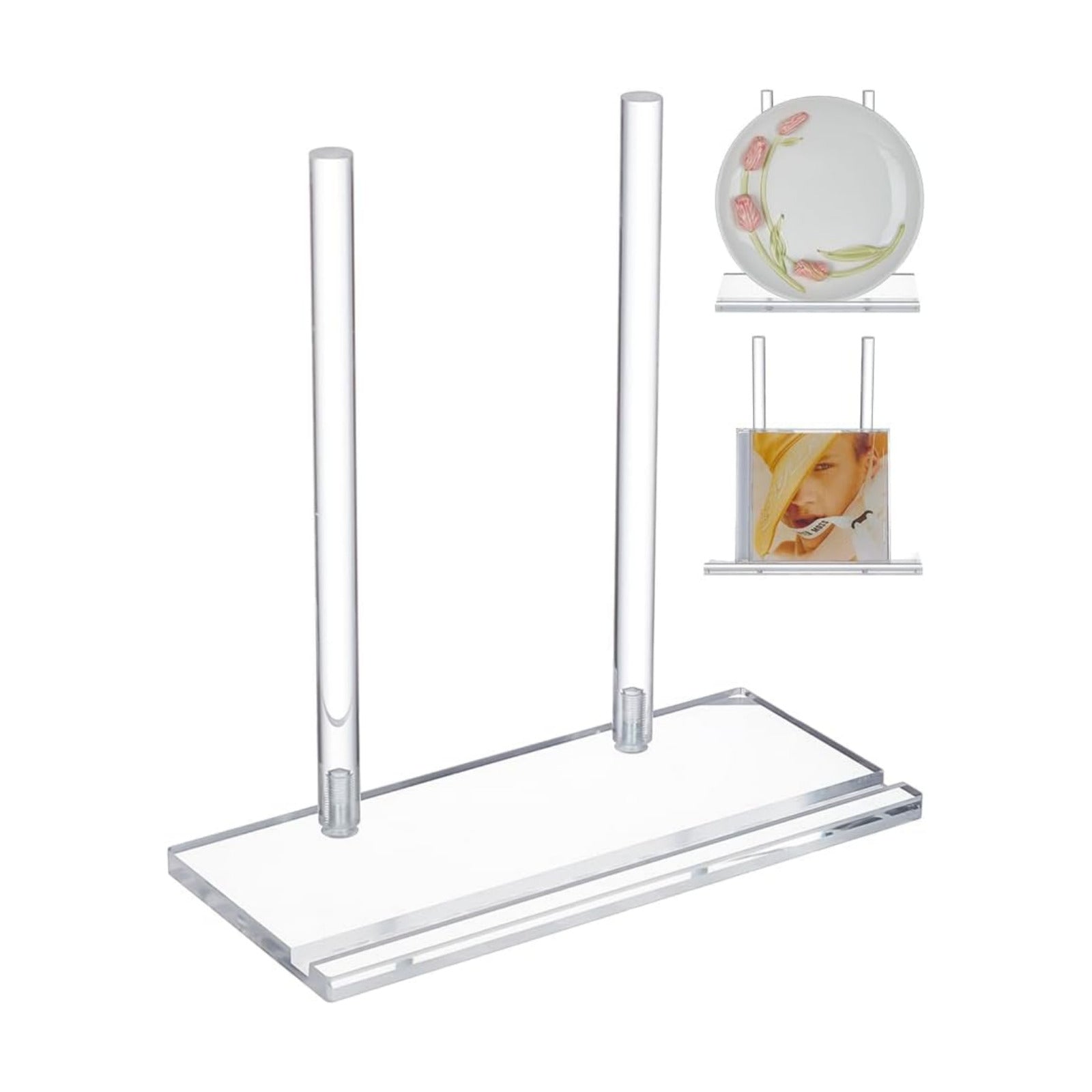 Tabletop Acrylic Book Display Stand Acrylic Display Easel Artwork Storage Rack / Clear / 7.83 x 3.5