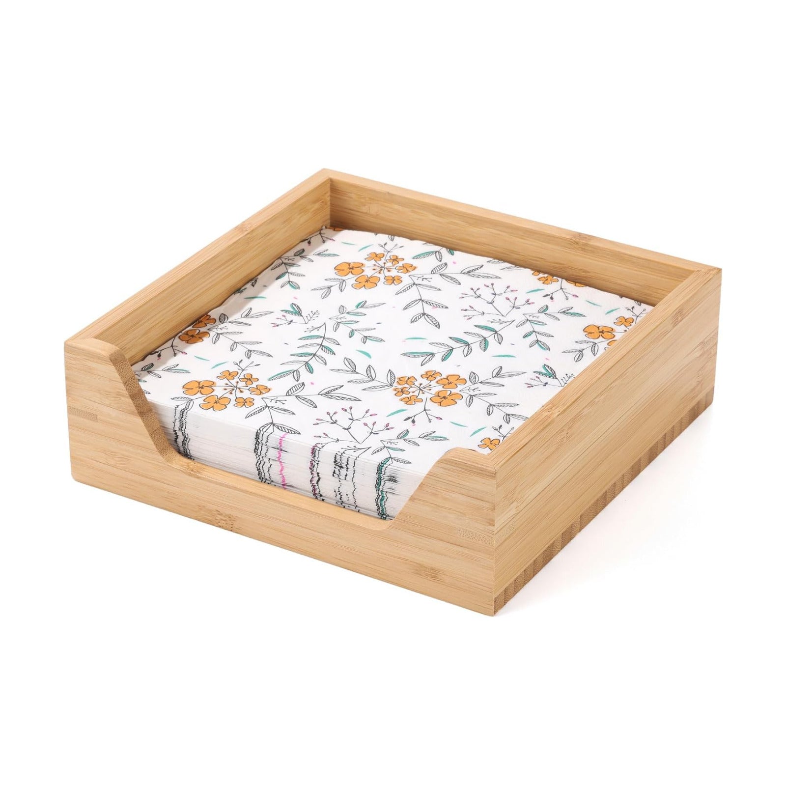 Napkin Holder / Bamboo Napkin Holder / 7.36 x 7.36 x 2.36