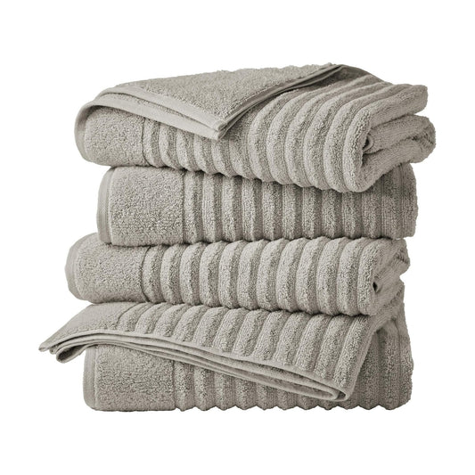 Great Bay Home 4 Pack Bath Towel Set - 100% Cotton Towels - Absorbent & Quick-Dry Towels for Bathroom (Mid Grey)