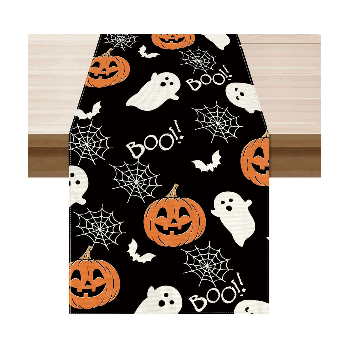 XCHI Halloween Ghost Pumpkin Table Runner for Table Decoration 13x60 Inch