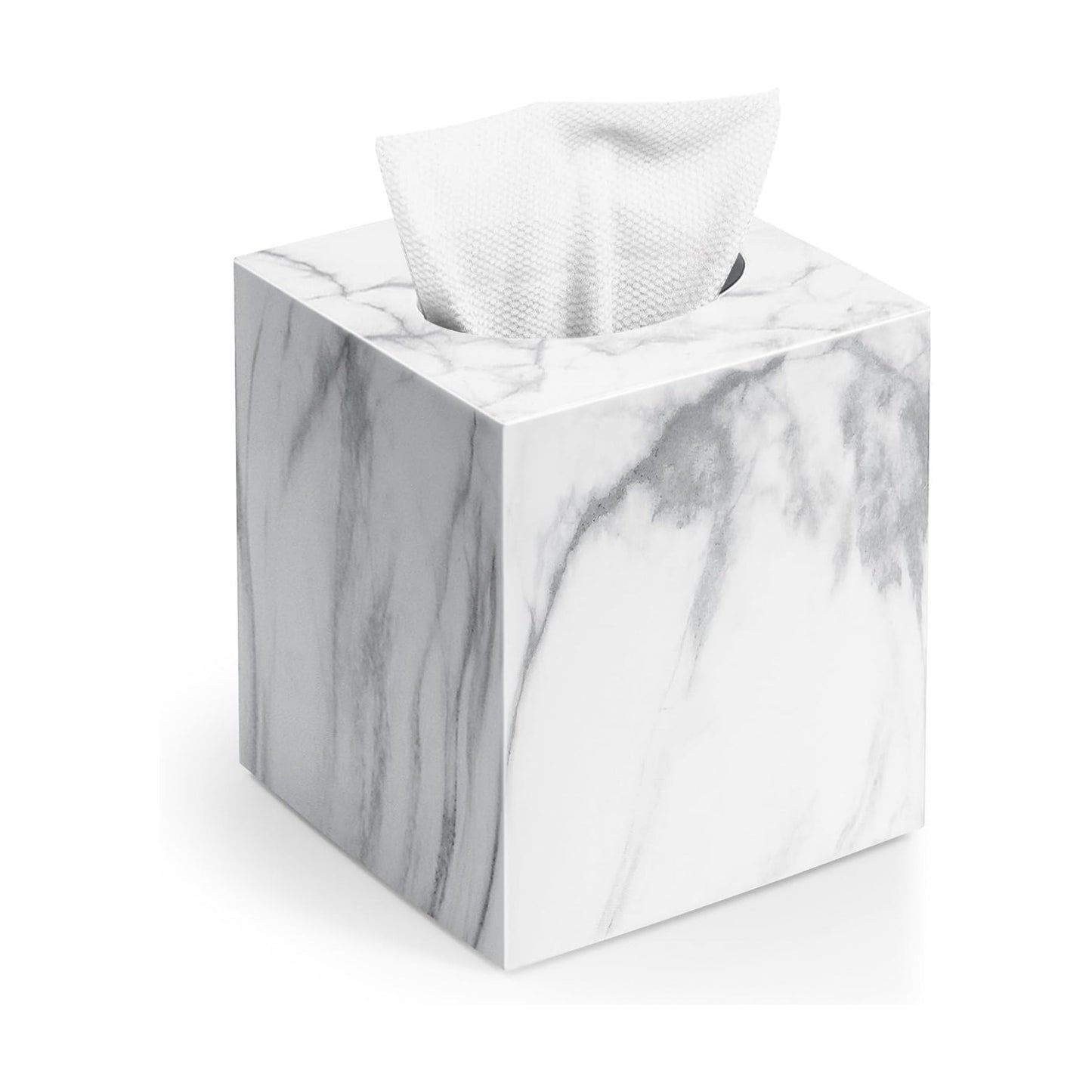 Modern Facial Paper Holder / Tissue Box Cover / Marble