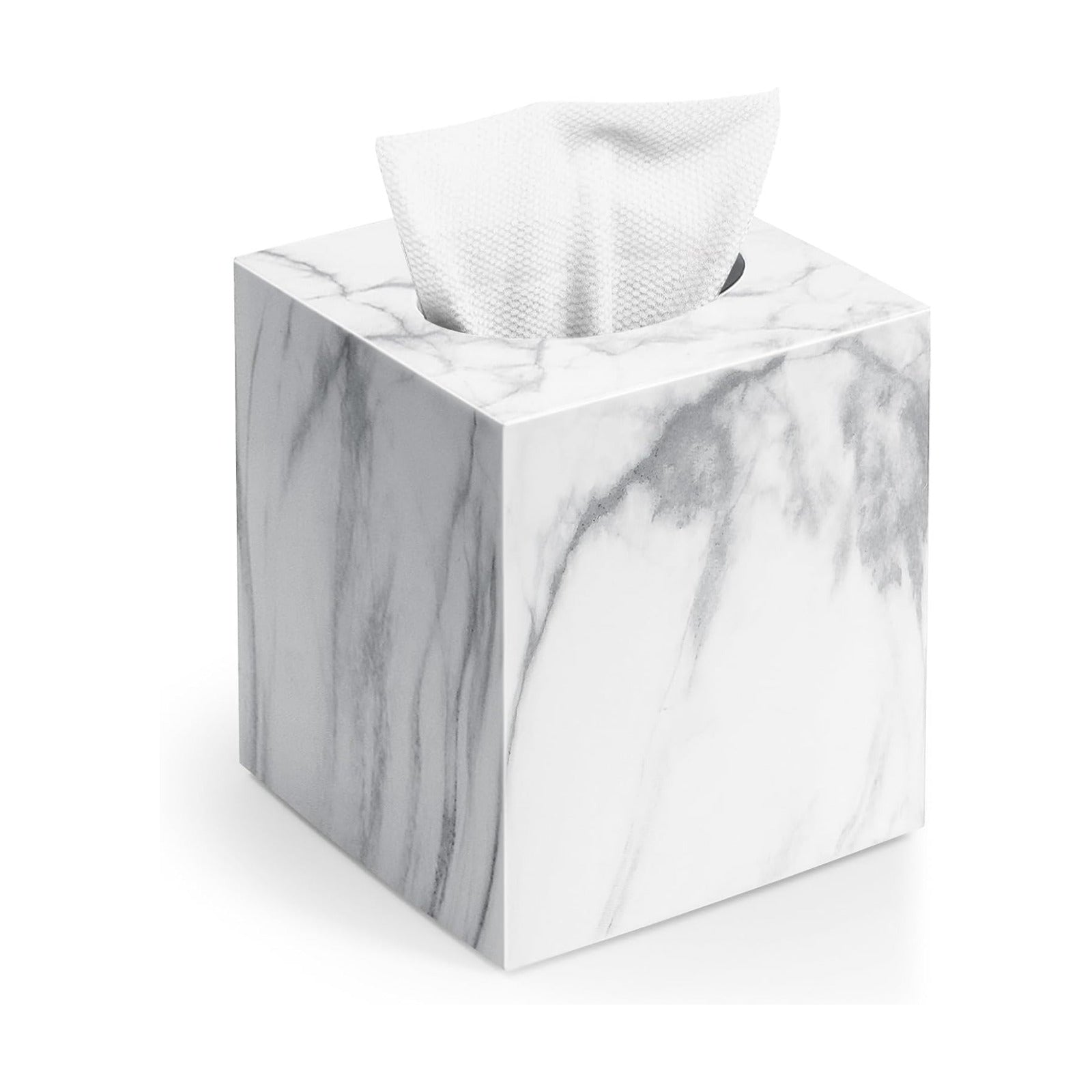 Modern Facial Paper Holder / Tissue Box Cover / Marble