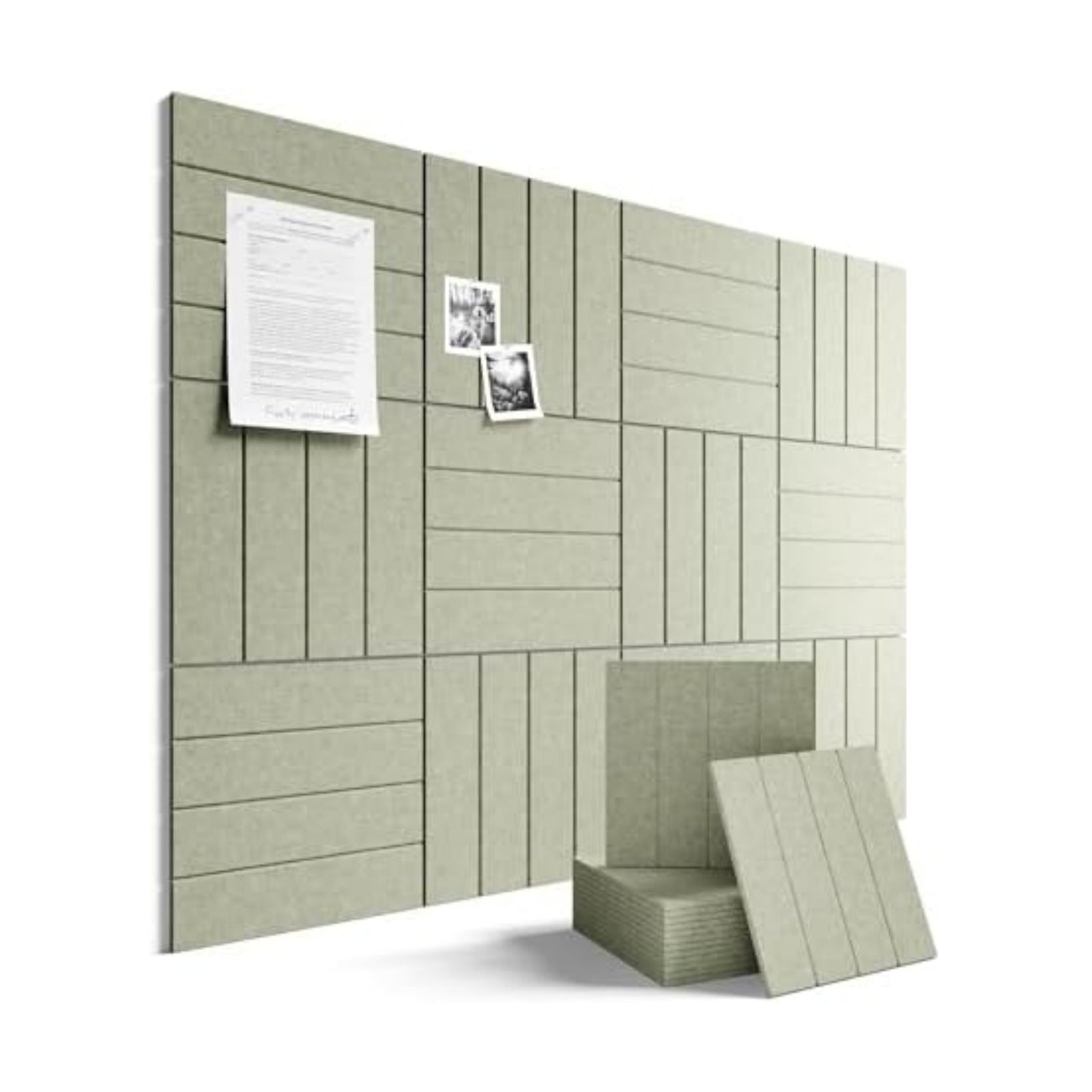 Fluxynara 48" x 36" Large Felt Bulletin Board, Sage