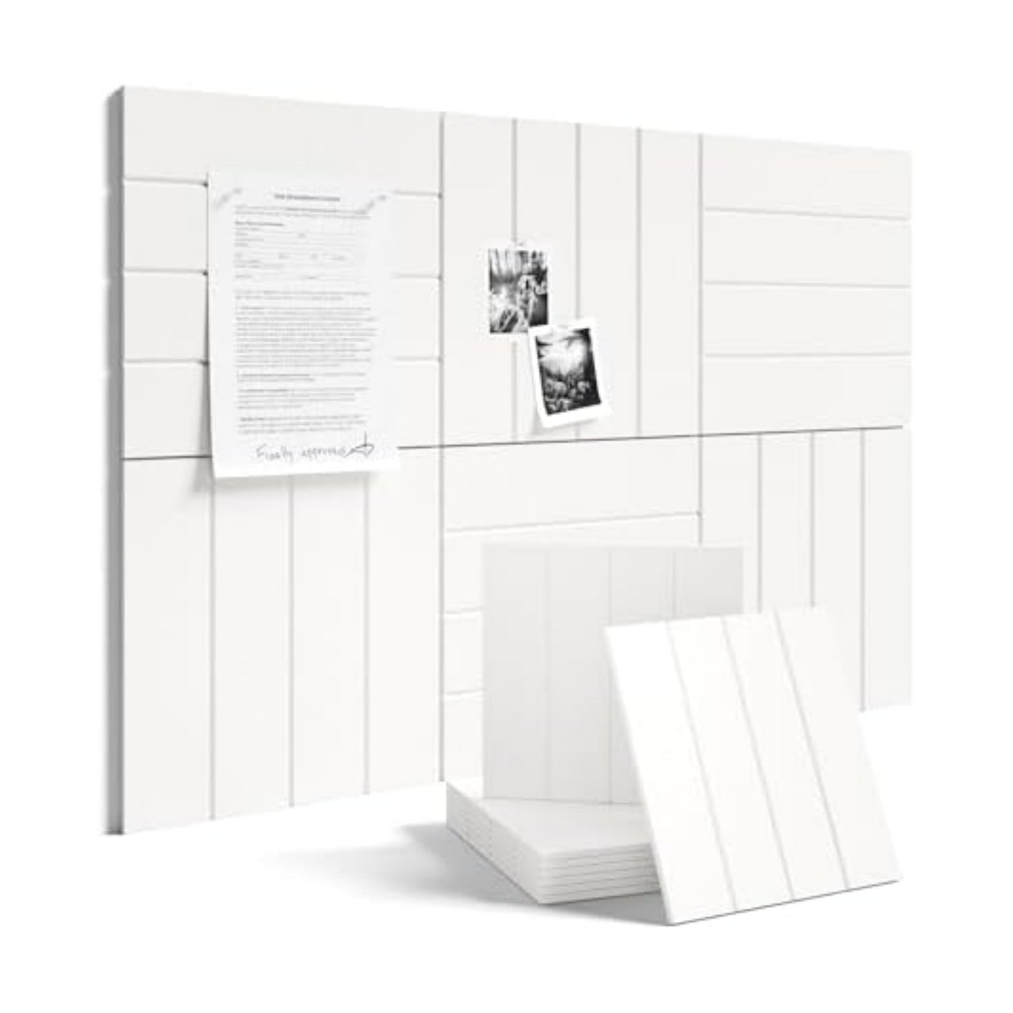 Fluxynara 36" x 24" Large Felt Bulletin Board, Milky White