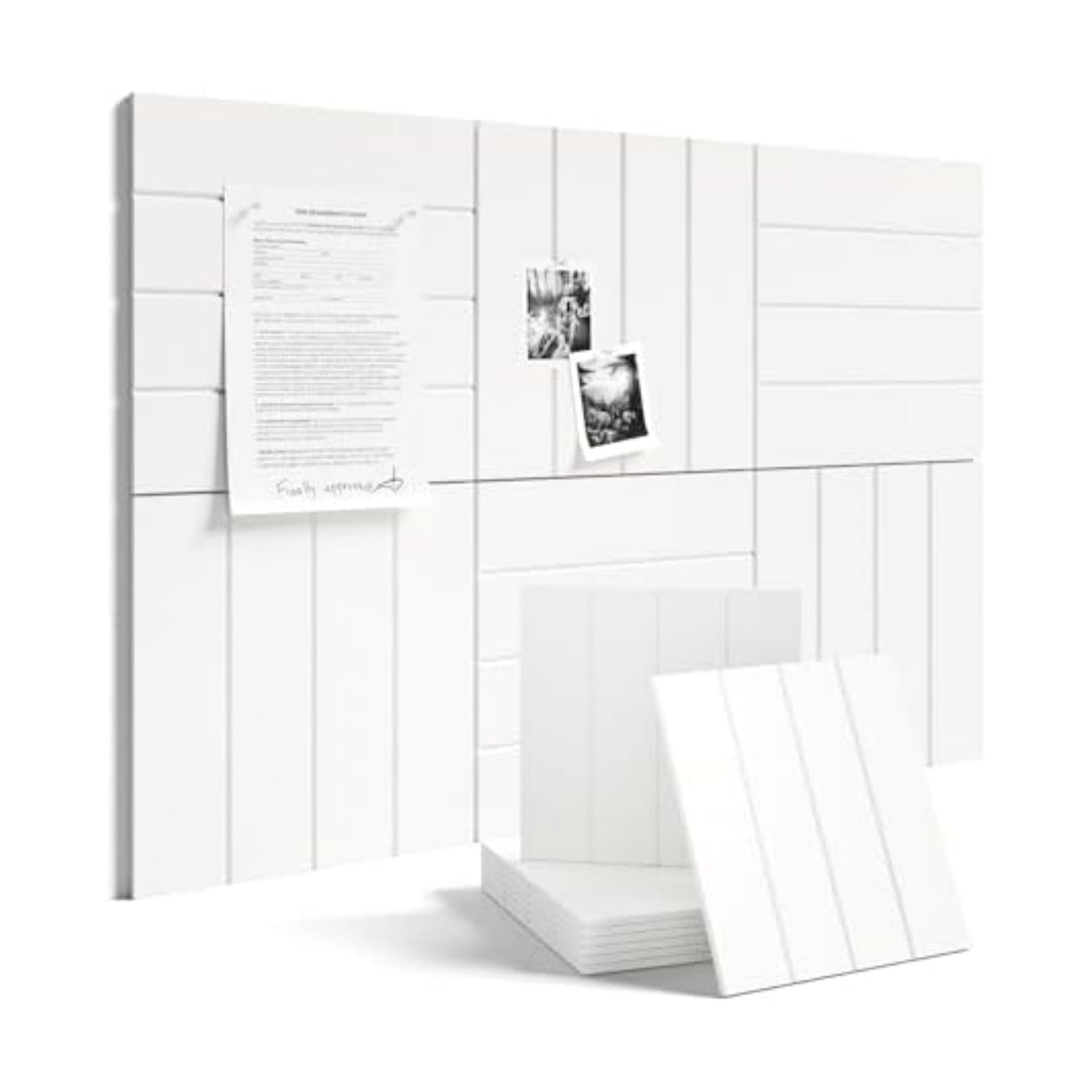 Fluxynara 36" x 24" Large Felt Bulletin Board, Milky White