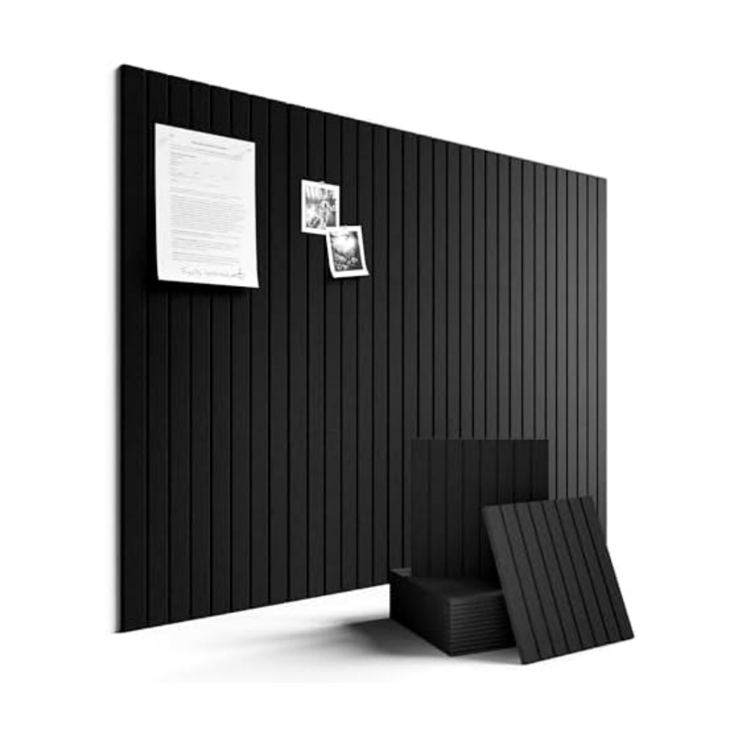 Fluxynara 48" x 36" Large Felt Bulletin Board, Black