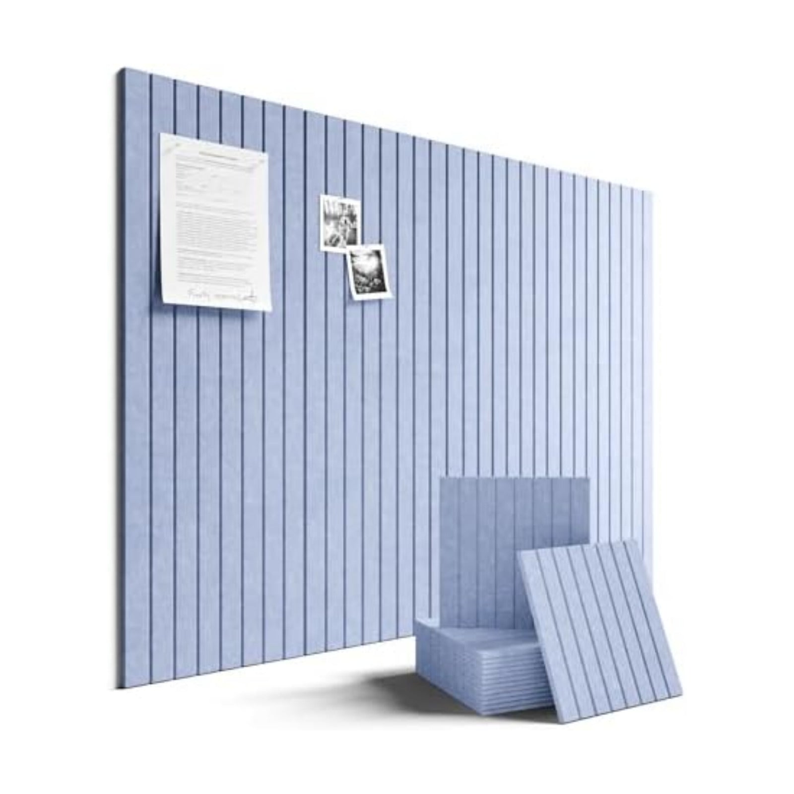 Fluxynara 48" x 36" Large Felt Bulletin Board, Soft Periwinkle