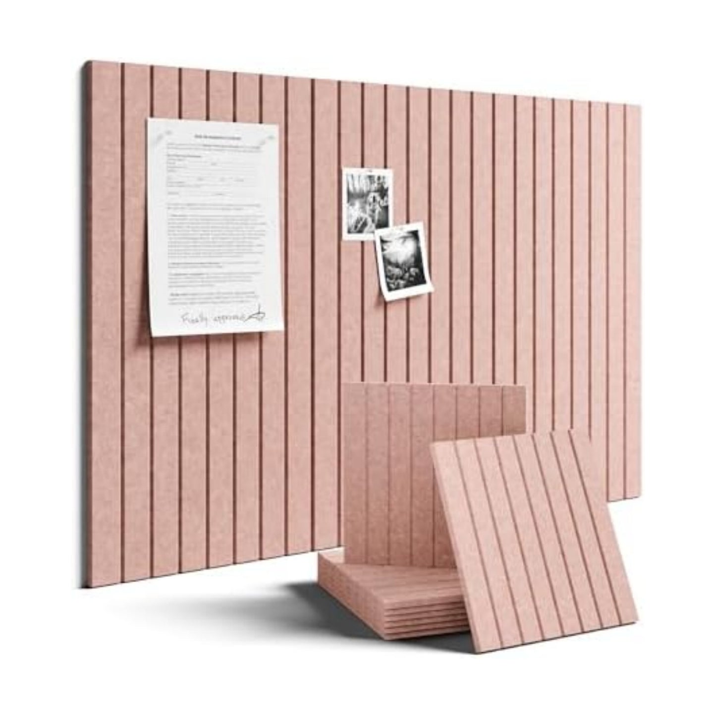 Fluxynara 36" x 24" Large Felt Bulletin Board, Pink