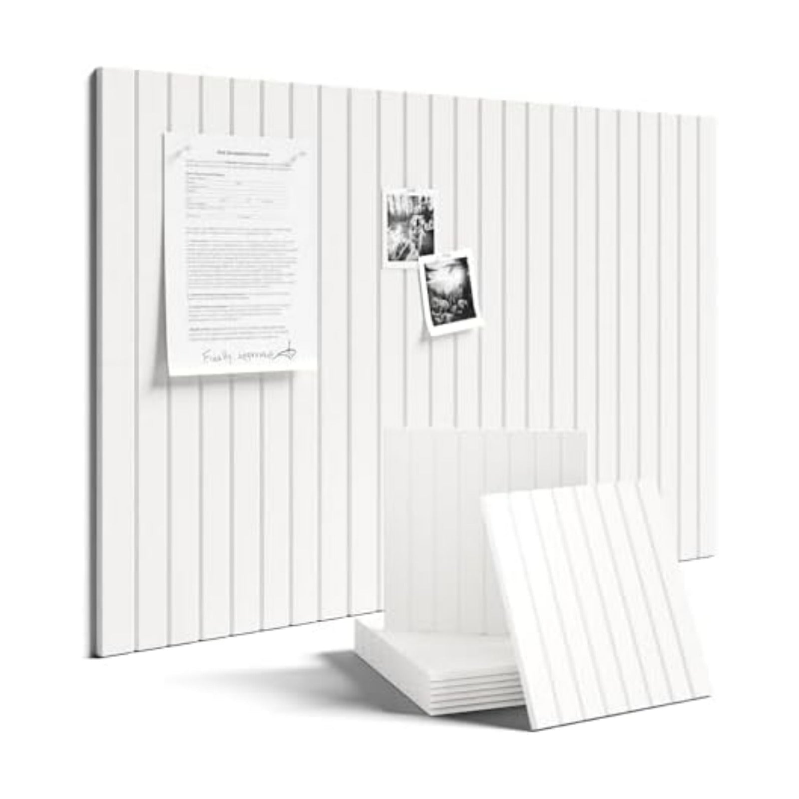 Fluxynara 36" x 24" Large Felt Bulletin Board, Milky White