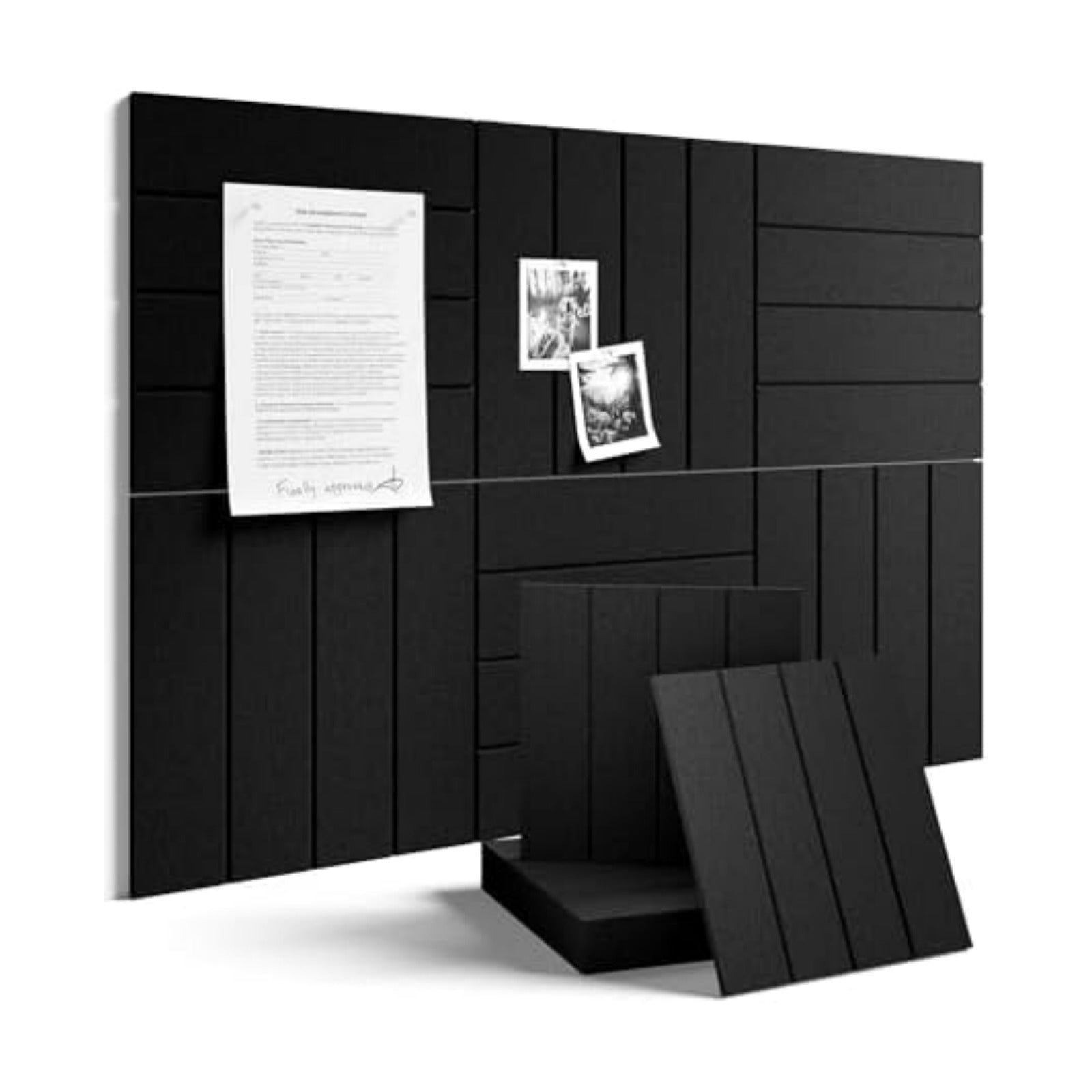Fluxynara 36" x 24" Large Felt Bulletin Board, Black
