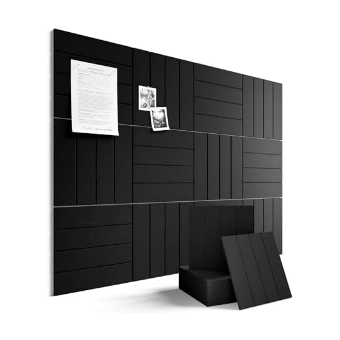 Fluxynara 48" x 36" Large Felt Bulletin Board, Black
