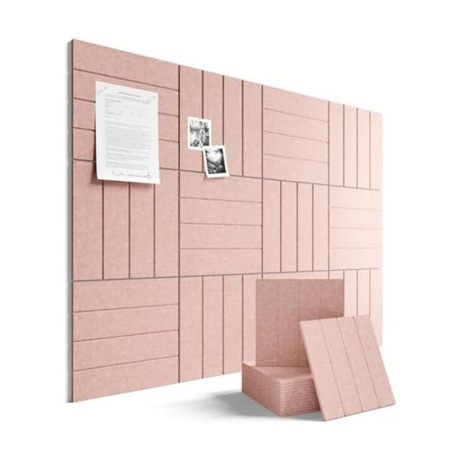 Fluxynara 48" x 36" Large Felt Bulletin Board, Pink