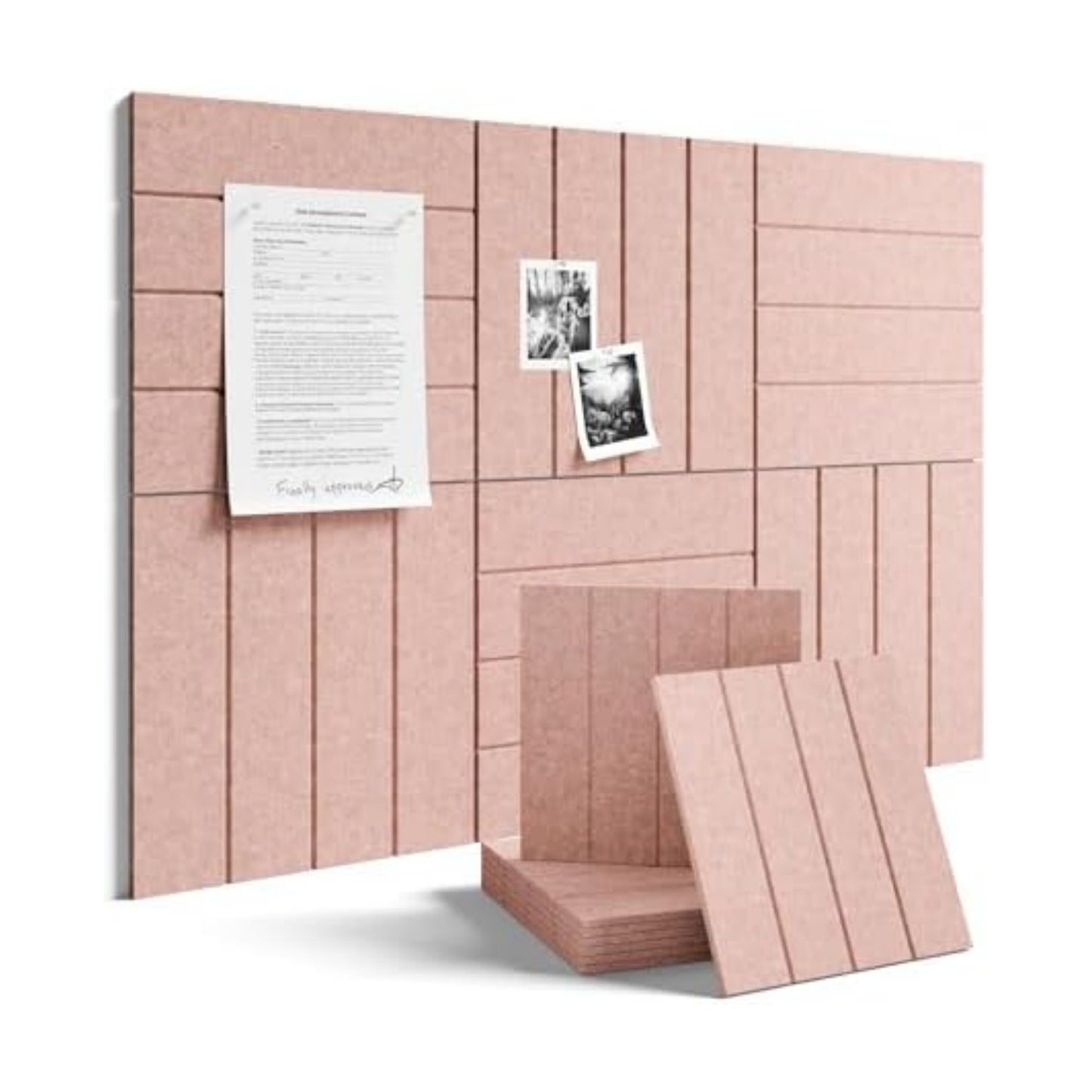 Fluxynara 36" x 24" Large Felt Bulletin Board, Pink