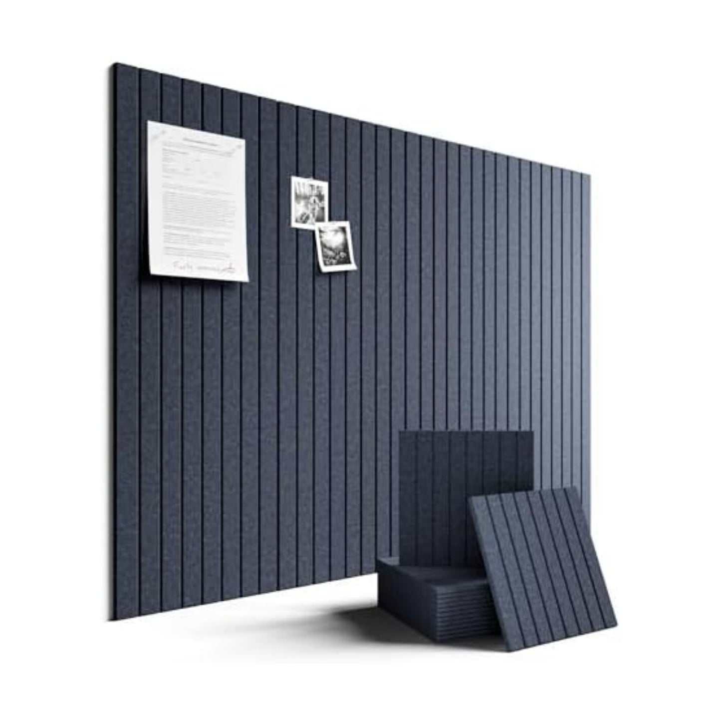 Fluxynara 48" x 36" Large Felt Bulletin Board, Navy Blue