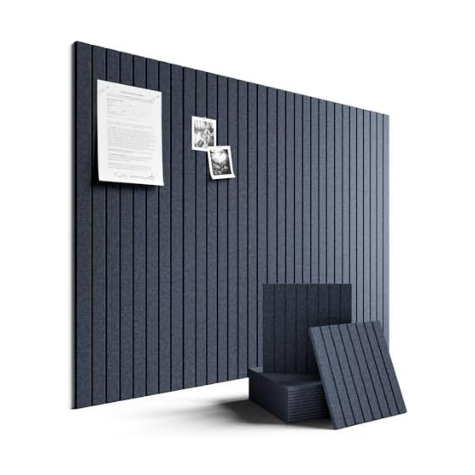 Fluxynara 48" x 36" Large Felt Bulletin Board, Navy Blue