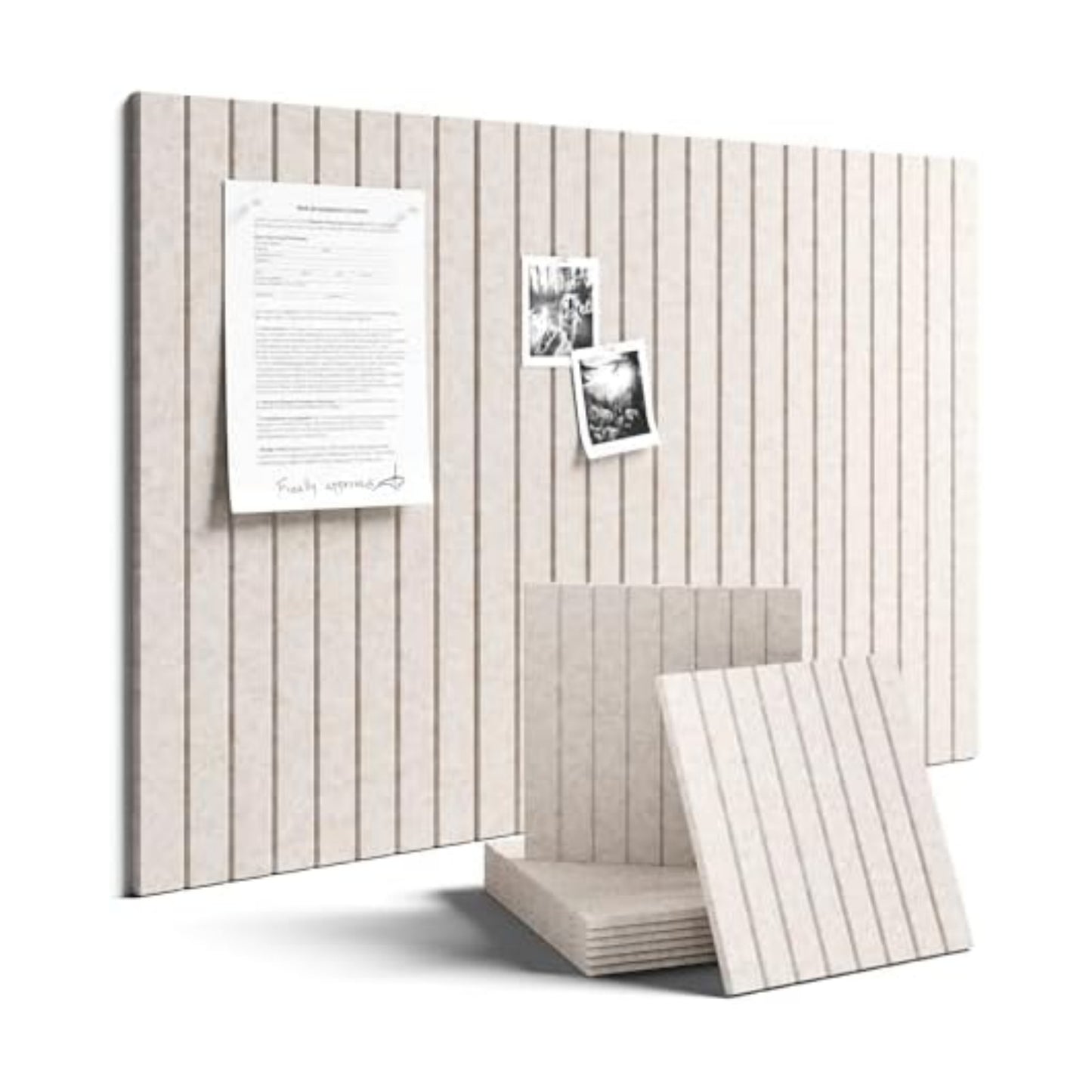 Fluxynara 36" x 24" Large Felt Bulletin Board, Oatmeal
