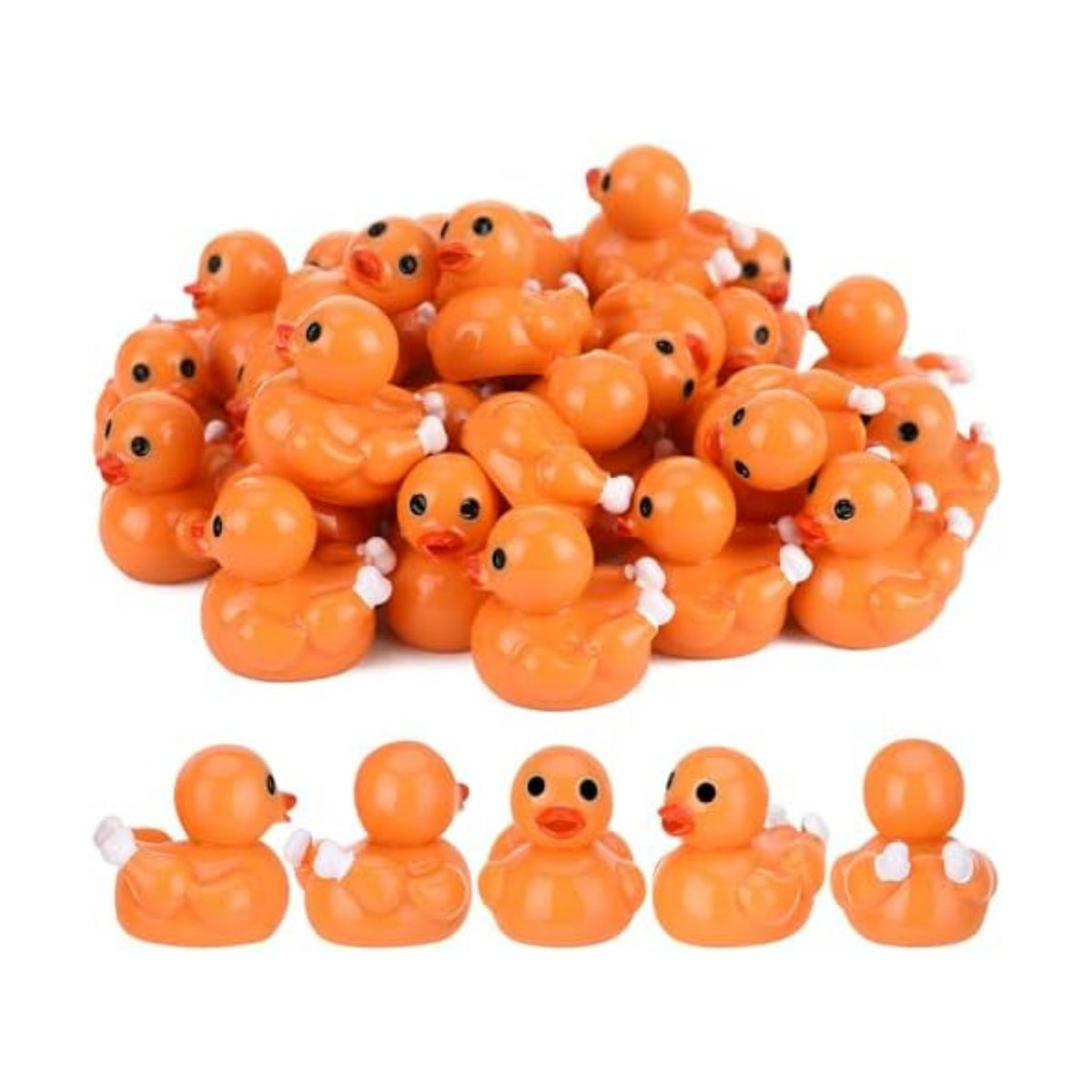 50 Pcs Thanksgiving Resin Ducks Dressed As Turkeys