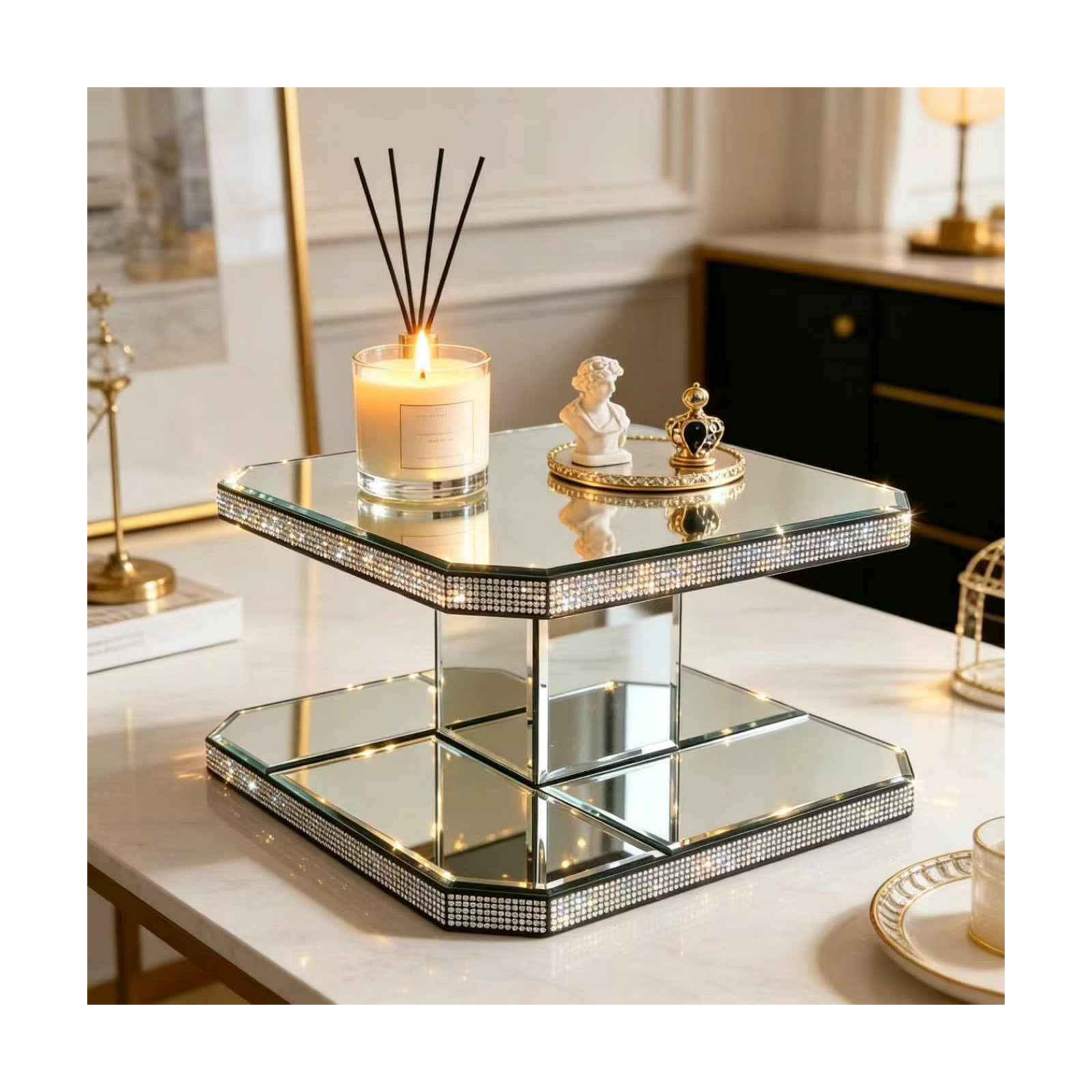 Two-Tier Square Stand / 6 Inches High / 6 Inch
