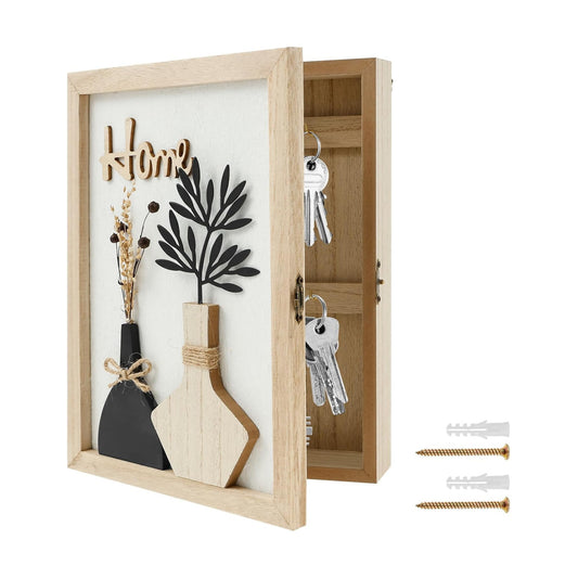 6 Hooks Rustic Access Card Hanger / Beige A