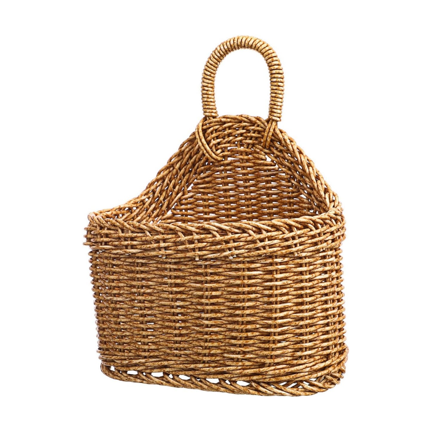 Plastic Woven Organizer / Small Wall Hanging Wicker Storage Basket