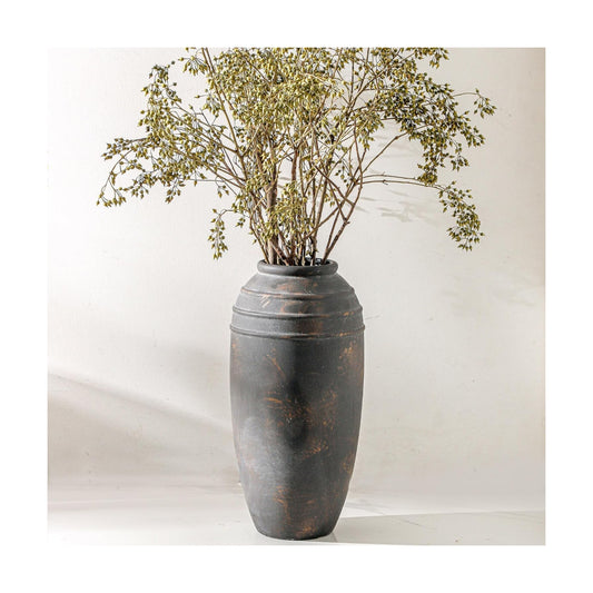Large Ceramic Rustic Vase / 101-4-12.87in / 12.87 Inch
