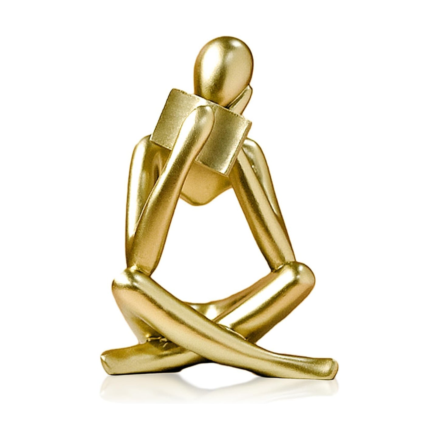 Bookshelf Decor Reading Statue / Gold