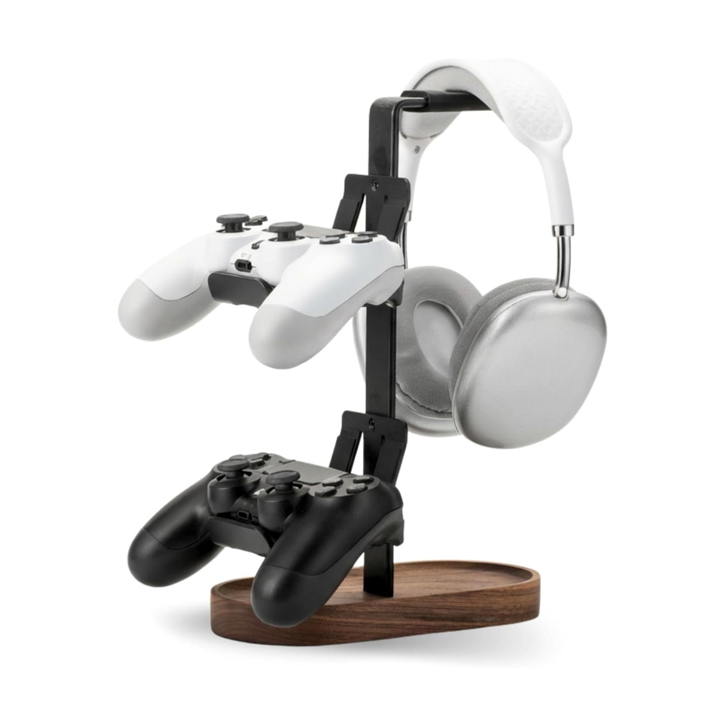 muso wood 2-in-1 Gaming Controller Stand, Headphone Holder, Desktop Headset Stand for Game Controllers and PC Earphone