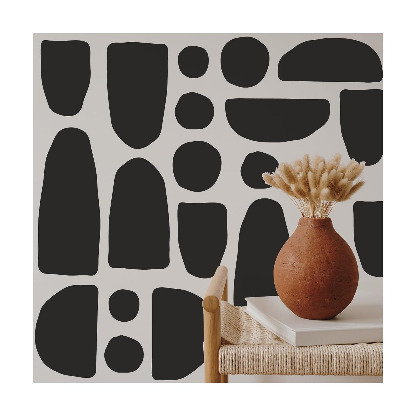 Modern Irregular Shapes Decals / Bohemian / Black