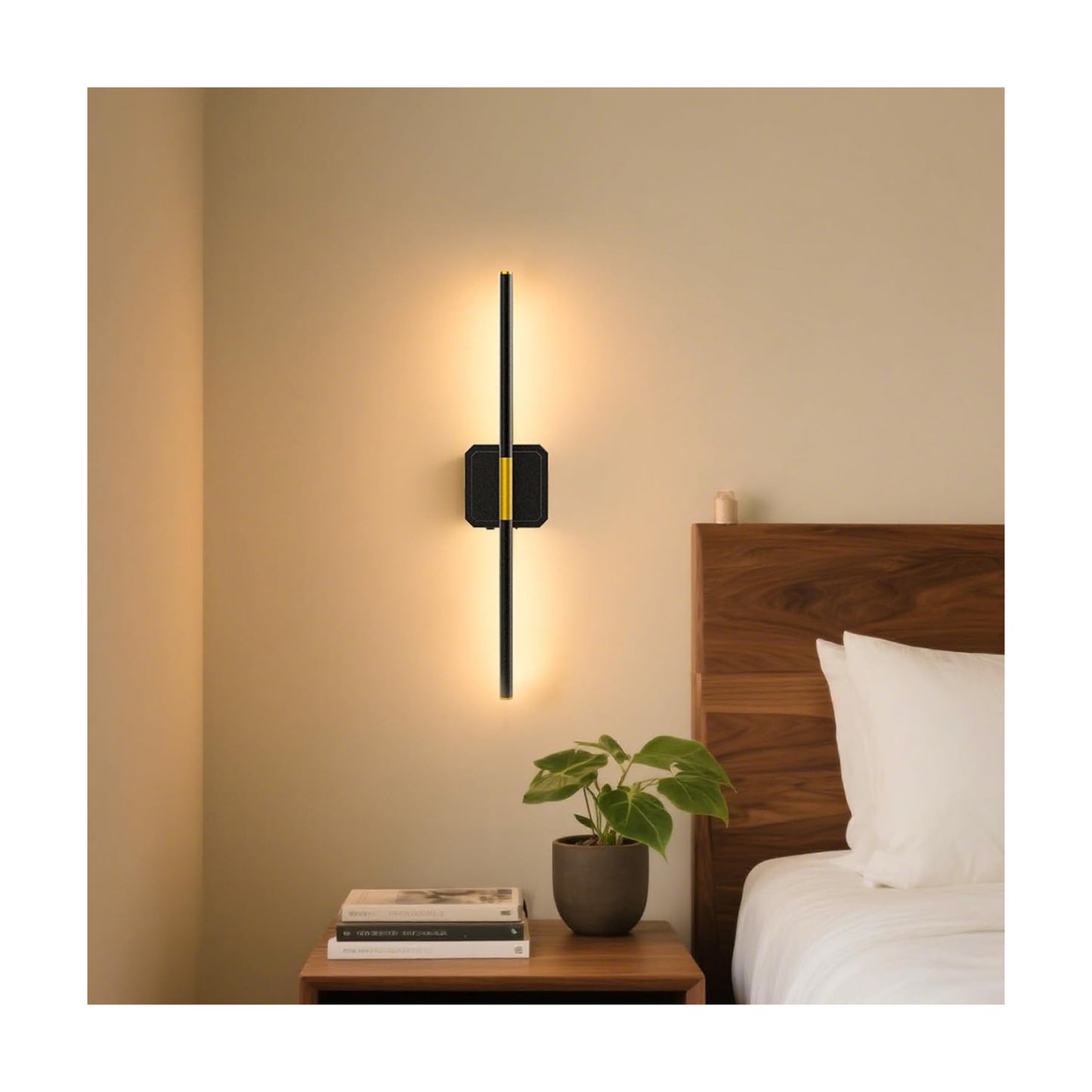 Battery Operated Wall Sconces Detachable Wireless Dimmable 1Pack 360°Rotate | Rechargeable Wall Light 3000-6500K with