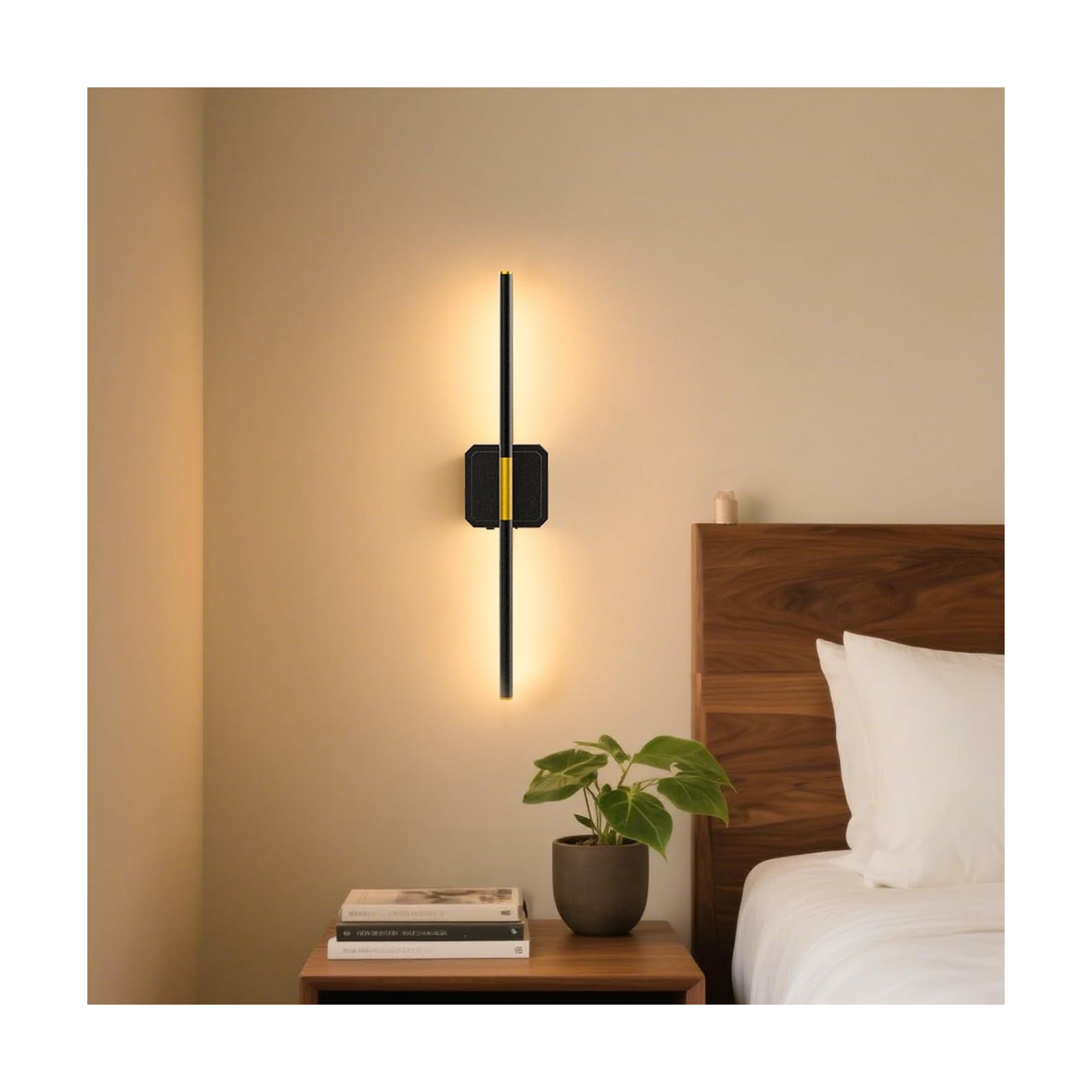 Battery Operated Wall Sconces Detachable Wireless Dimmable 1Pack 360°Rotate | Rechargeable Wall Light 3000-6500K with