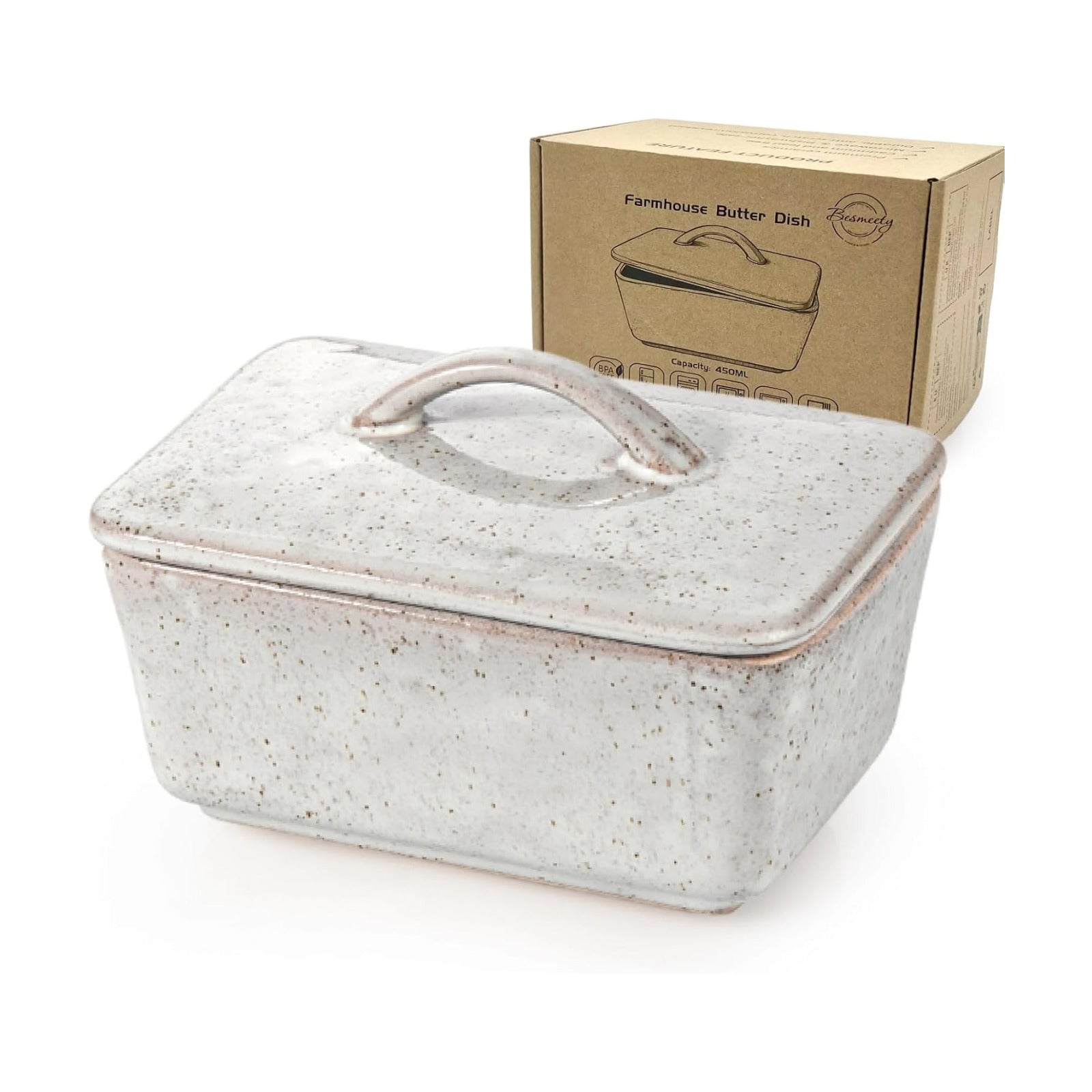 Ceramic Butter Dish / Gray