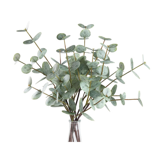 Dual-Sided Real Touch Eucalyptus Plants / Gray Green / Set of 6
