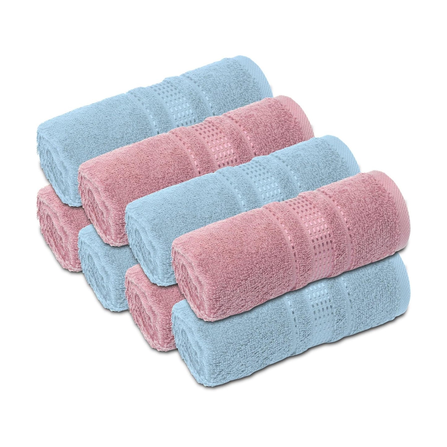 Fingertip Towels 8 Pack, 100% Turkish Cotton, Small Hand Towels for Body and Face, 12 x 18 in, Soft and Absorbent