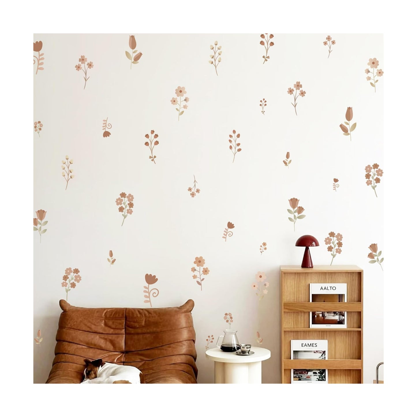 Boho Style Flower Stickers / Gold / Set of 8