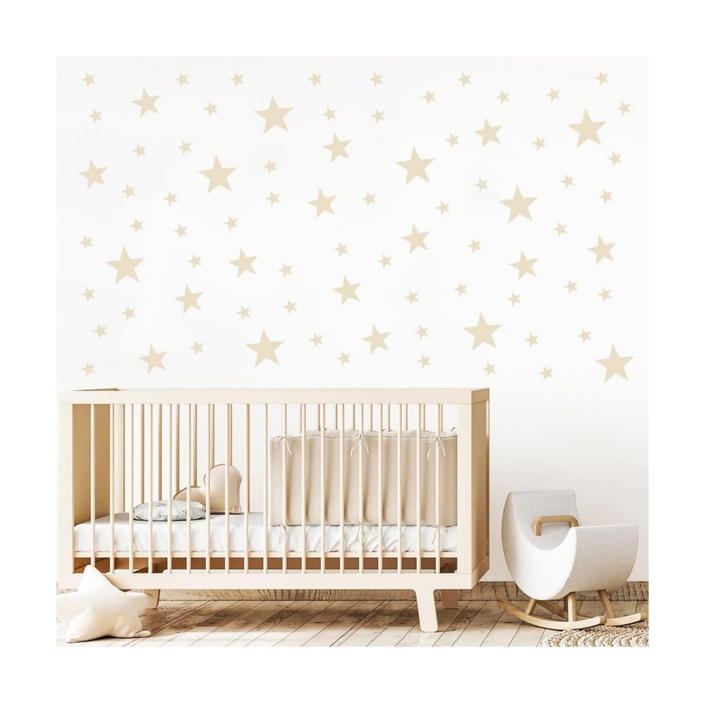 Wall Decals for Kids Room / Beige / Mix Star / Set of 155