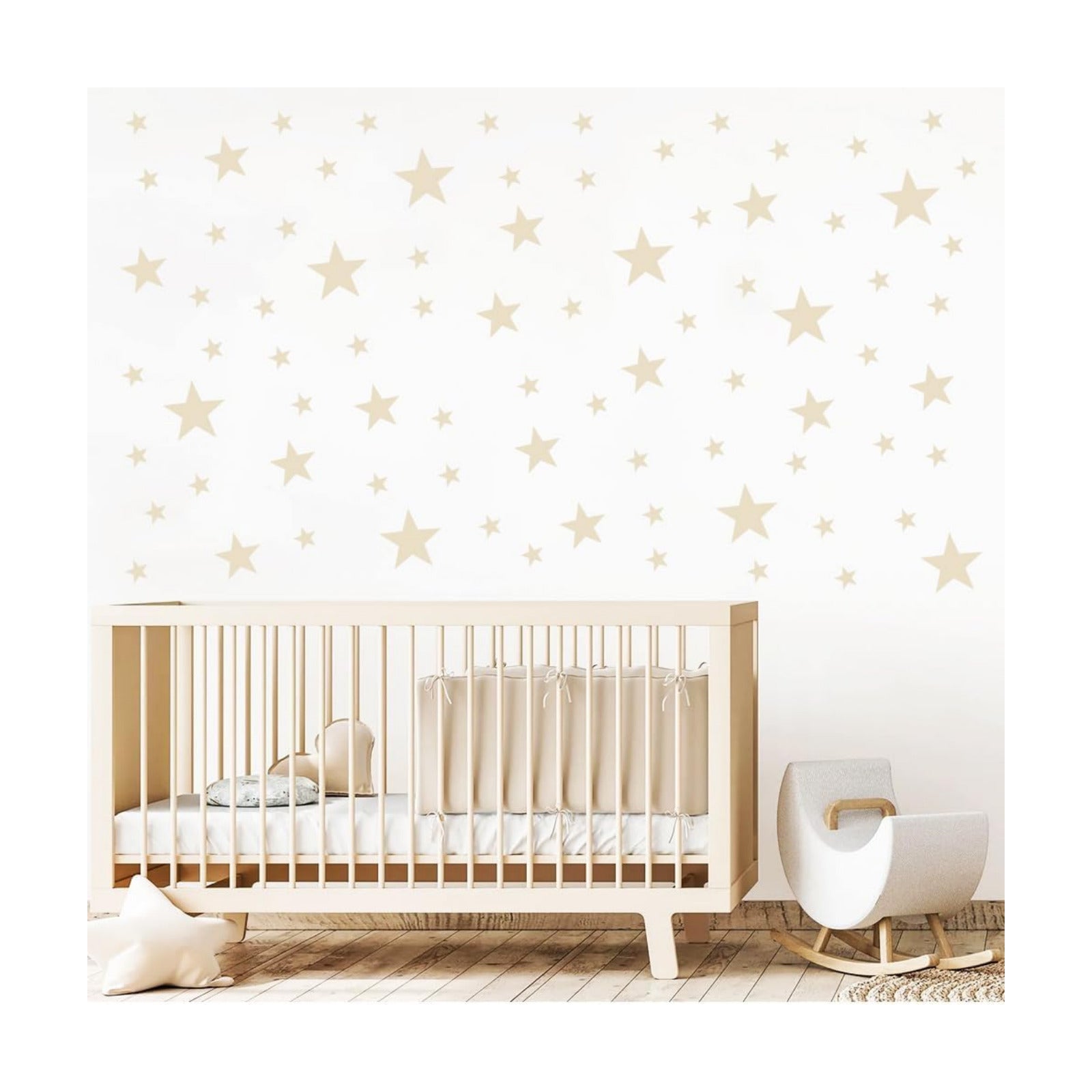 Wall Decals for Kids Room / Beige / Mix Star / Set of 155